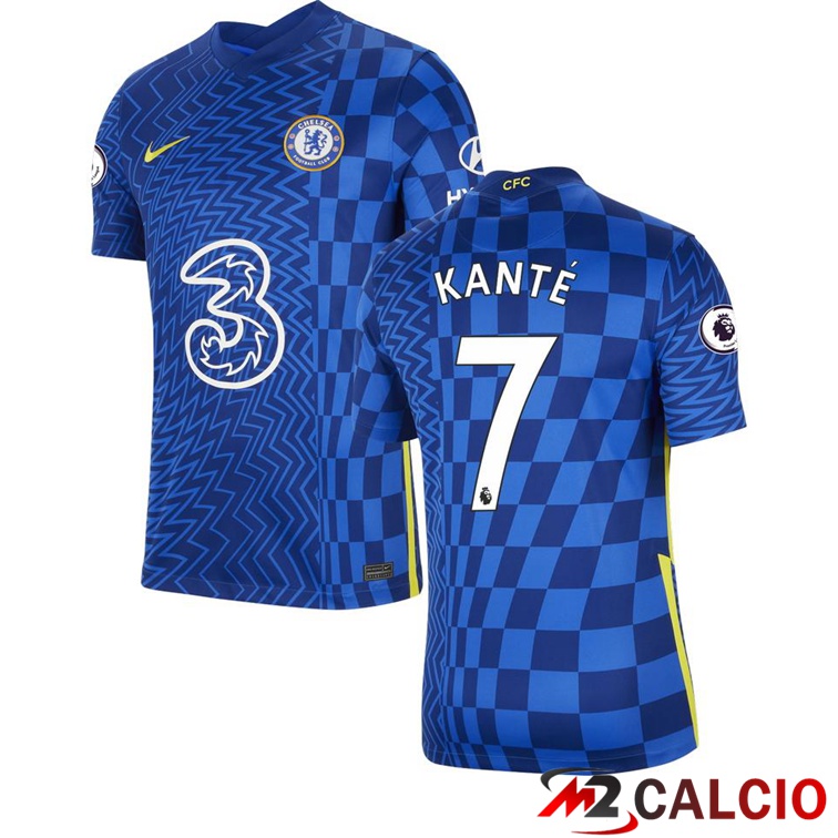 Maglie Calcio Personalizzate,Tute Calcio Squadre,Maglia Nazionale Italiana Calcio | Maglia FC Chelsea (KANTE 7) Prima Blu 2021/2022