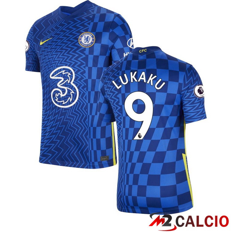 Maglie Calcio Personalizzate,Tute Calcio Squadre,Maglia Nazionale Italiana Calcio | Maglia FC Chelsea (LUKAKU 9) Prima Blu 2021/2022