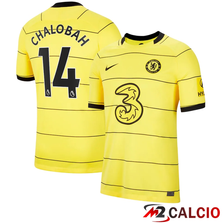 Maglie Calcio Personalizzate,Tute Calcio Squadre,Maglia Nazionale Italiana Calcio | Maglia FC Chelsea (Chalobah 14) Seconda Giallo 2021/2022
