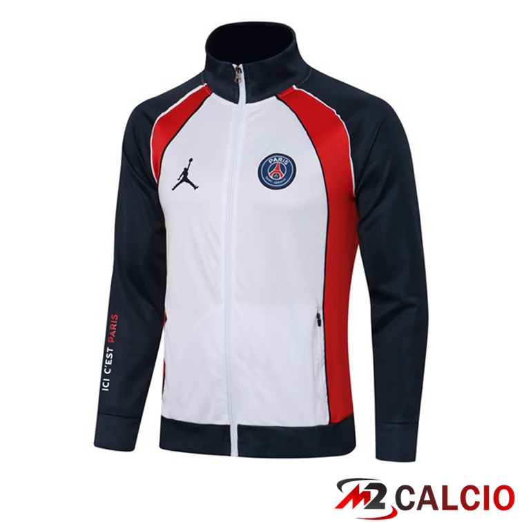 Giacca Calcio Jordan PSG Bianco Blu Reale 2021/2022