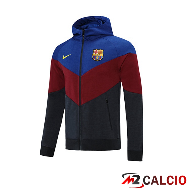 Maglie Calcio Personalizzate,Tute Calcio Squadre,Maglia Nazionale Italiana Calcio | Giacca Con Cappuccio FC Barcellona Blu Rosso Nero 2021/2022