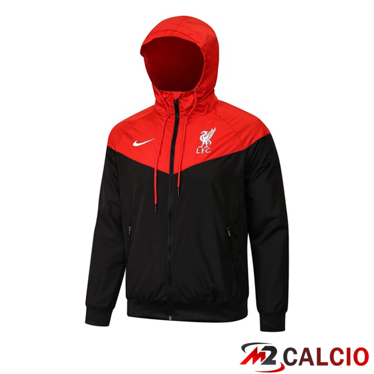 Maglie Calcio Personalizzate,Tute Calcio Squadre,Maglia Nazionale Italiana Calcio | Giacca A Vento FC Liverpool Rosso Nero 2021/2022
