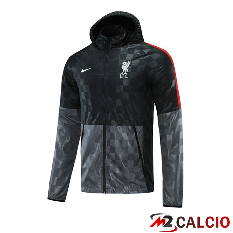 Maglie Calcio Personalizzate,Tute Calcio Squadre,Maglia Nazionale Italiana Calcio | Giacca A Vento FC Liverpool Nero 2021/2022