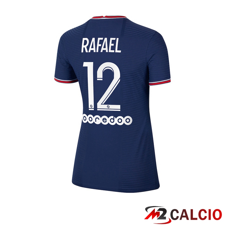 Maglie Calcio Personalizzate,Tute Calcio Squadre,Maglia Nazionale Italiana Calcio | Maglia Paris PSG（Rafael 12）Donna Prima Blu 2021/2022