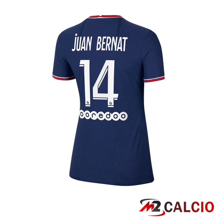 Maglie Calcio Personalizzate,Tute Calcio Squadre,Maglia Nazionale Italiana Calcio | Maglia Paris PSG（Juan Bernat 14）Donna Prima Blu 2021/2022