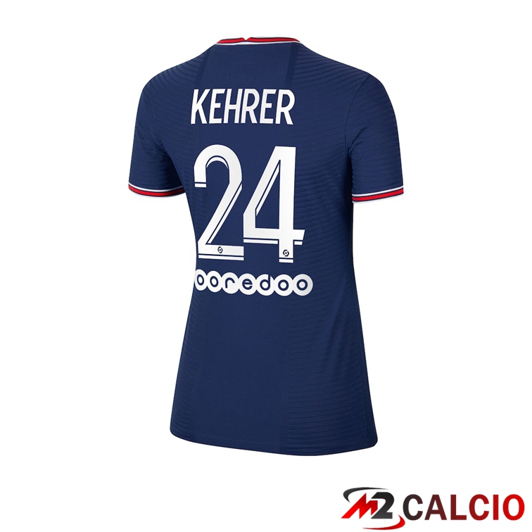 Maglie Calcio Personalizzate,Tute Calcio Squadre,Maglia Nazionale Italiana Calcio | Maglia Paris PSG（Kehrer 24）Donna Prima Blu 2021/2022
