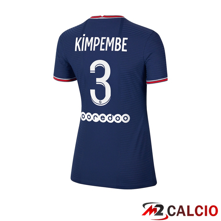 Maglie Calcio Personalizzate,Tute Calcio Squadre,Maglia Nazionale Italiana Calcio | Maglia Paris PSG（Kimpembe 3）Donna Prima Blu 2021/2022