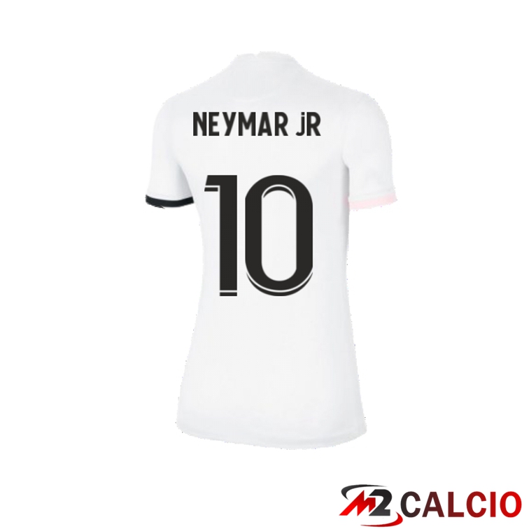 Maglie Calcio Personalizzate,Tute Calcio Squadre,Maglia Nazionale Italiana Calcio | Maglia Paris PSG（Neymar Jr 10）Donna Seconda Bianco 2021/2022