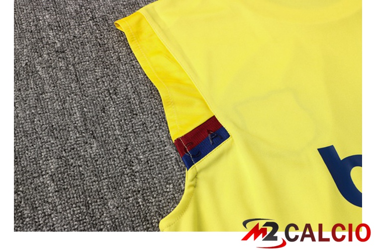 Canotta Calcio FC Barcellona + Pantaloncini Giallo 2021/2022