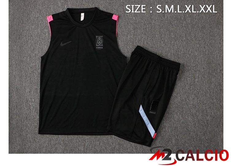 Canotta Calcio Corea + Pantaloncini Nero 2021/2022