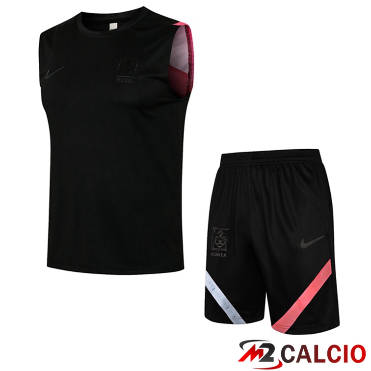 Maglie Calcio Personalizzate,Tute Calcio Squadre,Maglia Nazionale Italiana Calcio | Canotta Calcio Corea + Pantaloncini Nero 2021/2022