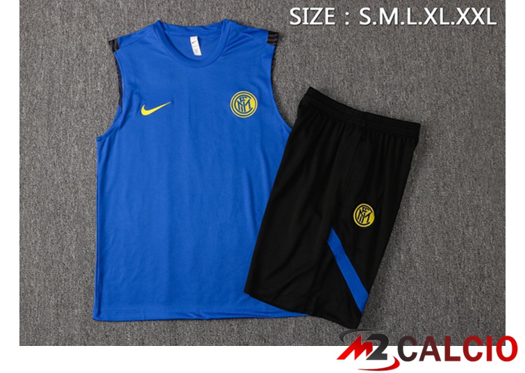 Canotta Calcio Inter Milan + Pantaloncini Blu 2021/2022