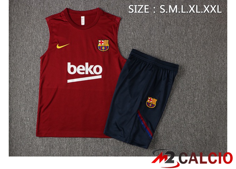 Canotta Calcio FC Barcellona + Pantaloncini Rosso 2021/2022