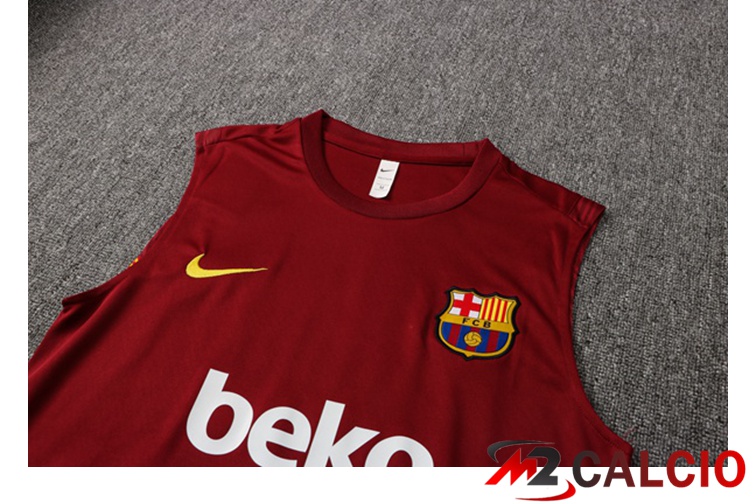 Canotta Calcio FC Barcellona + Pantaloncini Rosso 2021/2022