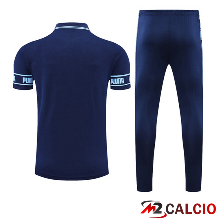 Maglia Polo Manchester City + Pantaloni Blu Reale 2021/2022