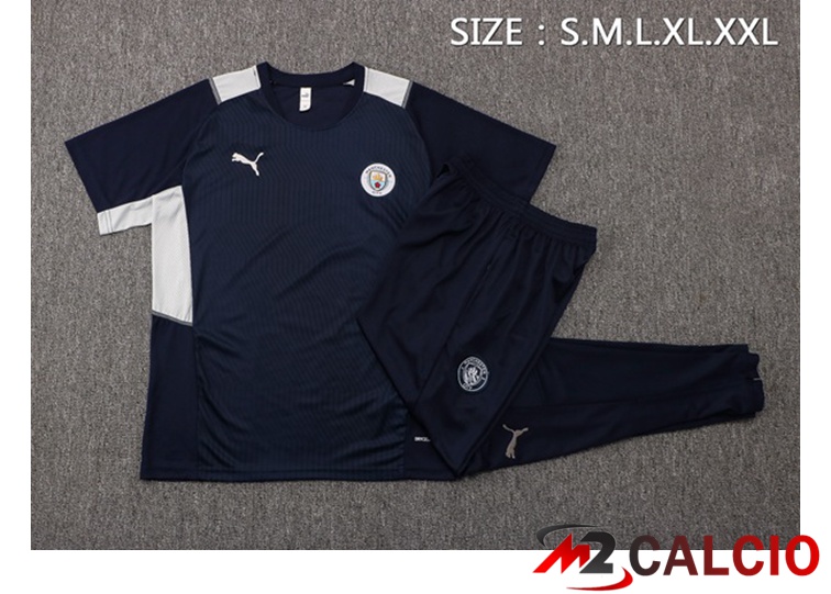 Maglia Allenamento Manchester City + Pantaloni Blu Reale 2021/2022