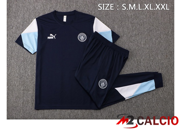 Maglia Allenamento Manchester City + Pantaloni Blu Reale 2021/2022