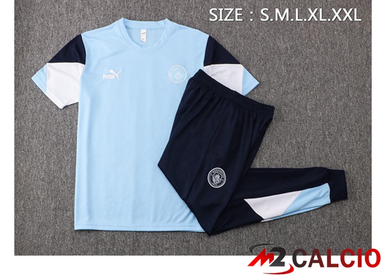 Maglia Allenamento Manchester City + Pantaloni Blu 2021/2022