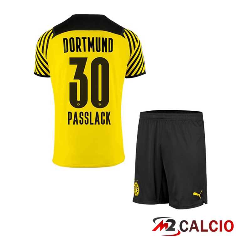 Maglie Calcio Personalizzate,Tute Calcio Squadre,Maglia Nazionale Italiana Calcio | Maglia Dortmund (Passlack 30) Bambino Prima Giallo 2021/22