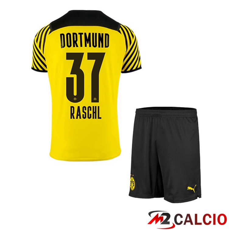 Maglie Calcio Personalizzate,Tute Calcio Squadre,Maglia Nazionale Italiana Calcio | Maglia Dortmund (Raschl 37) Bambino Prima Giallo 2021/22