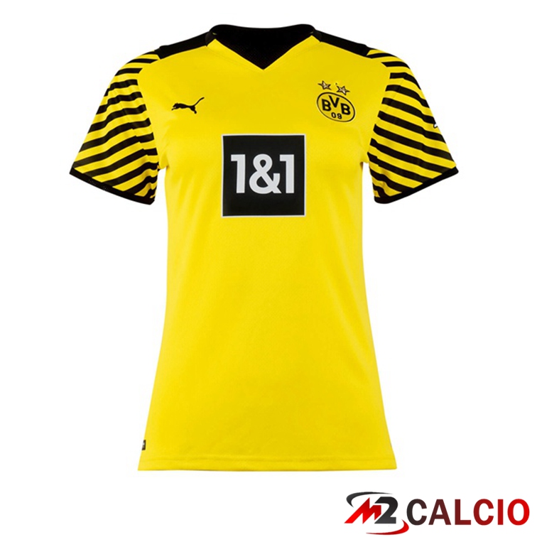 Maglie Calcio Personalizzate,Tute Calcio Squadre,Maglia Nazionale Italiana Calcio | Maglia Dortmund Donna Prima Giallo 2021/22