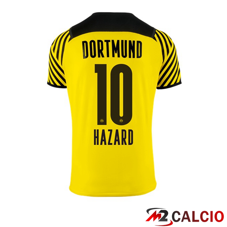 Maglie Calcio Personalizzate,Tute Calcio Squadre,Maglia Nazionale Italiana Calcio | Maglia Dortmund (Hazard 10) Donna Prima Giallo 2021/22