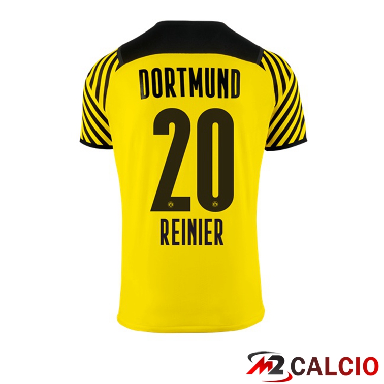 Maglie Calcio Personalizzate,Tute Calcio Squadre,Maglia Nazionale Italiana Calcio | Maglia Dortmund (Reinier 20) Donna Prima Giallo 2021/22