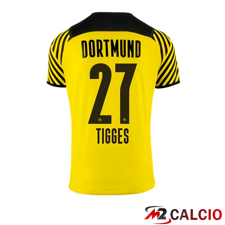 Maglie Calcio Personalizzate,Tute Calcio Squadre,Maglia Nazionale Italiana Calcio | Maglia Dortmund (Tigges 27) Donna Prima Giallo 2021/22