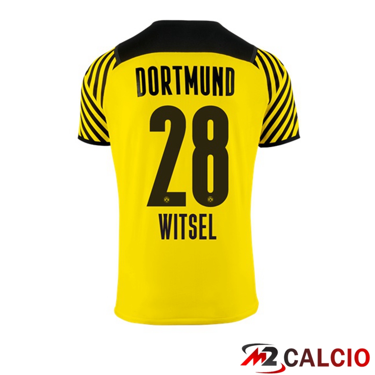 Maglie Calcio Personalizzate,Tute Calcio Squadre,Maglia Nazionale Italiana Calcio | Maglia Dortmund (Witsel 28) Donna Prima Giallo 2021/22