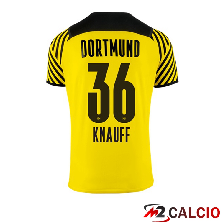 Maglie Calcio Personalizzate,Tute Calcio Squadre,Maglia Nazionale Italiana Calcio | Maglia Dortmund (Knauff 36) Donna Prima Giallo 2021/22