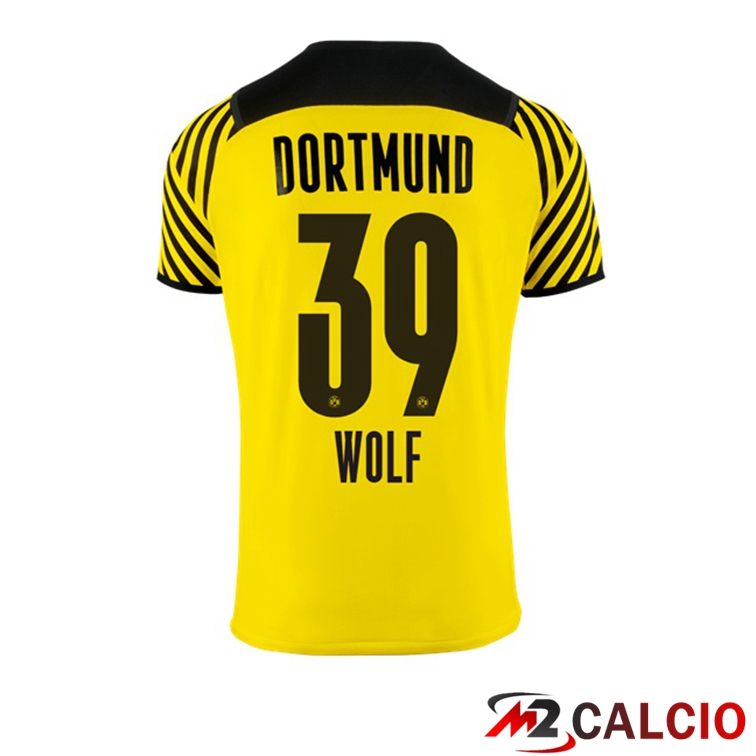 Maglie Calcio Personalizzate,Tute Calcio Squadre,Maglia Nazionale Italiana Calcio | Maglia Dortmund (Wolf 39) Donna Prima Giallo 2021/22