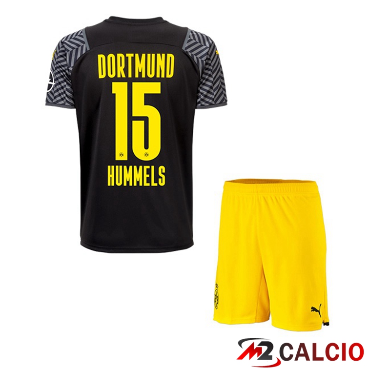 Maglie Calcio Personalizzate,Tute Calcio Squadre,Maglia Nazionale Italiana Calcio | Maglia Dortmund (Hummels 15) Bambino Seconda Nero 2021/22