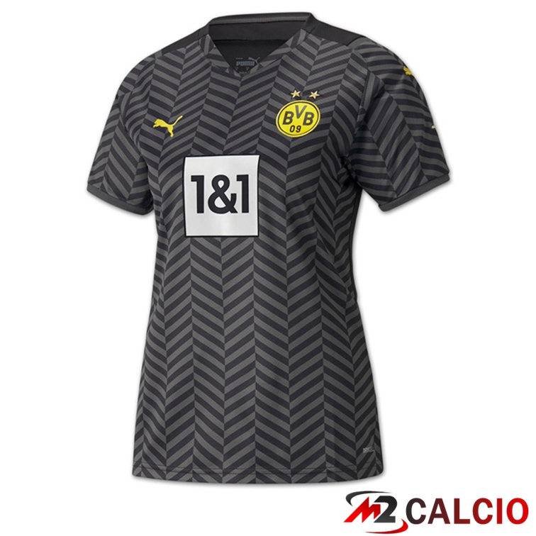 Maglie Calcio Personalizzate,Tute Calcio Squadre,Maglia Nazionale Italiana Calcio | Maglia Dortmund Donna Seconda Nero 2021/22