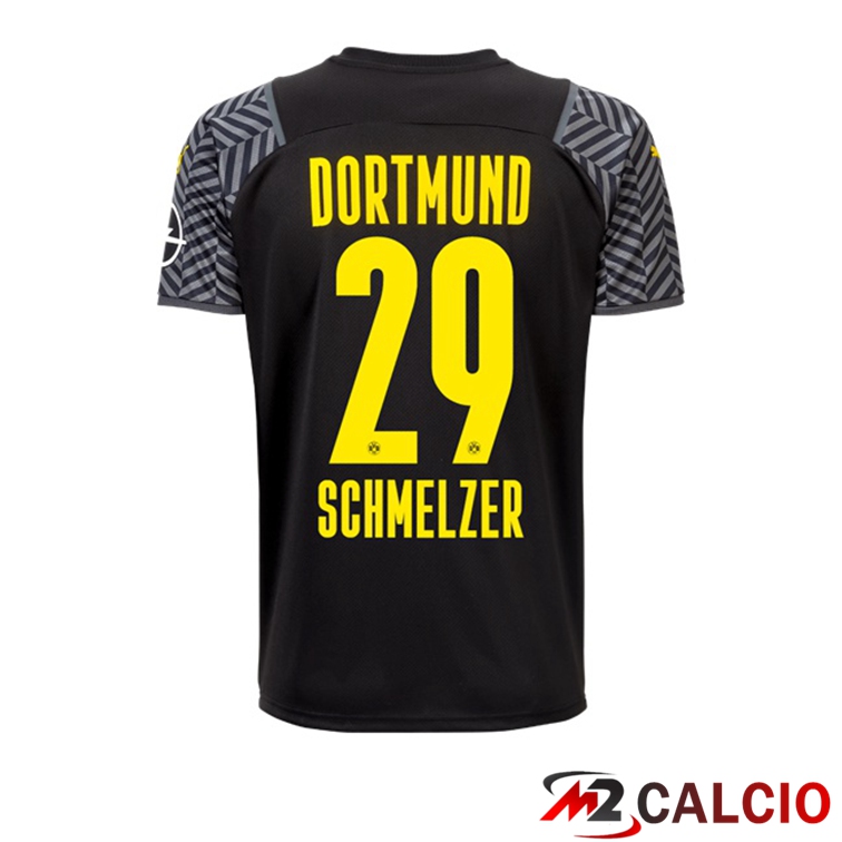 Maglie Calcio Personalizzate,Tute Calcio Squadre,Maglia Nazionale Italiana Calcio | Maglia Dortmund (Schmelzer 29) Donna Seconda Nero 2021/22