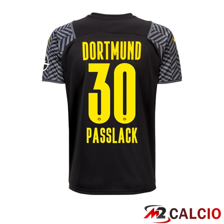 Maglie Calcio Personalizzate,Tute Calcio Squadre,Maglia Nazionale Italiana Calcio | Maglia Dortmund (Passlack 30) Donna Seconda Nero 2021/22