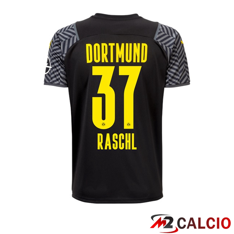 Maglie Calcio Personalizzate,Tute Calcio Squadre,Maglia Nazionale Italiana Calcio | Maglia Dortmund (Raschl 37) Donna Seconda Nero 2021/22