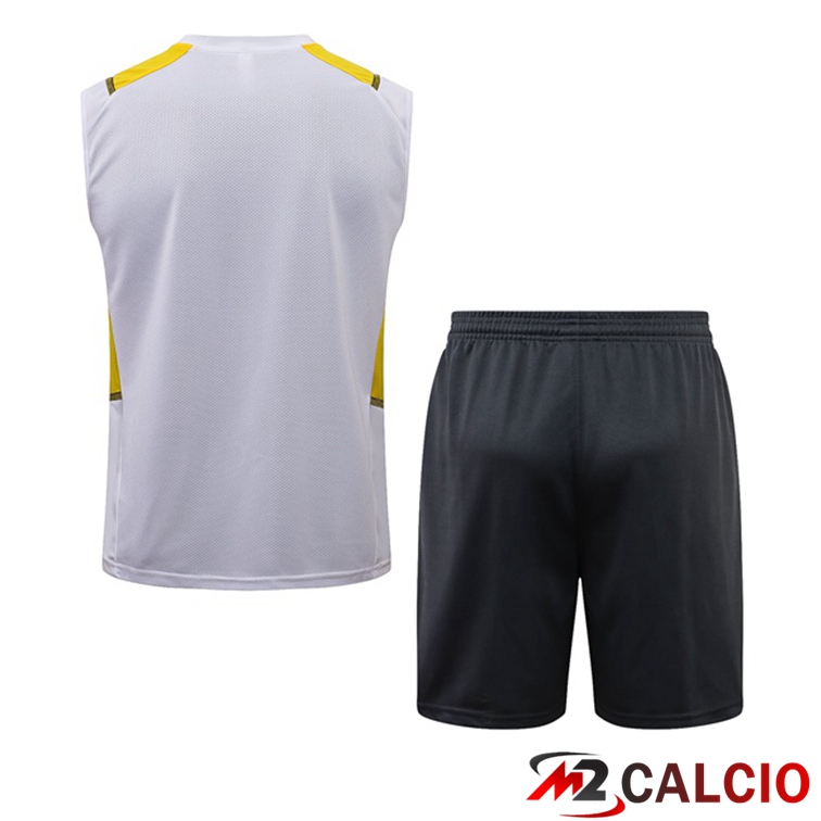 Canotta Calcio Dortmund + Pantaloncini Bianco 2021/2022