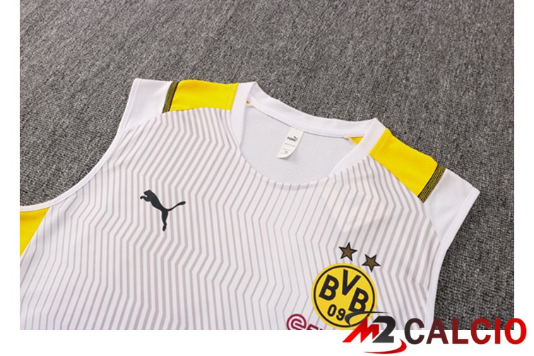 Canotta Calcio Dortmund + Pantaloncini Bianco 2021/2022