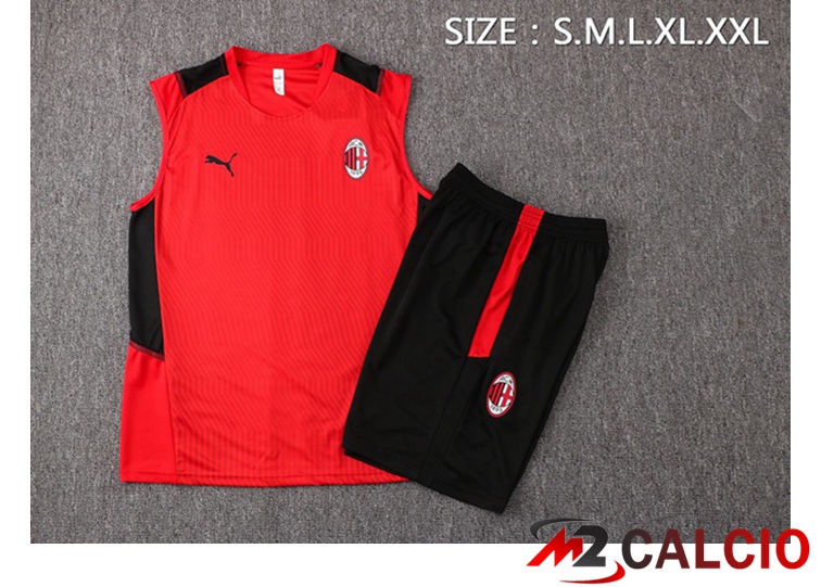 Canotta Calcio AC Milan + Pantaloncini Rosso 2021/2022