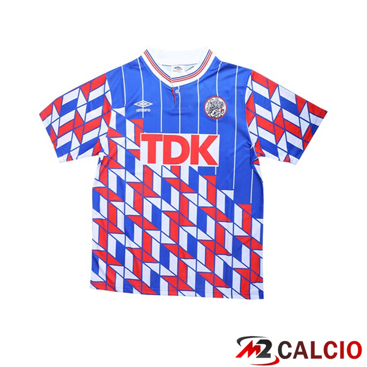 Maglie Calcio AFC Ajax Retro Seconda Blu Rosso 1989-1990