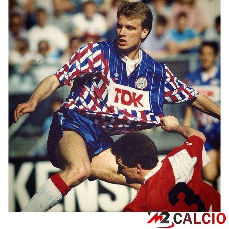 Maglie Calcio AFC Ajax Retro Seconda Blu Rosso 1989-1990