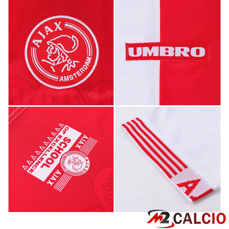 Maglie Calcio AFC Ajax Retro Prima Bianco Rosso 1997-1998