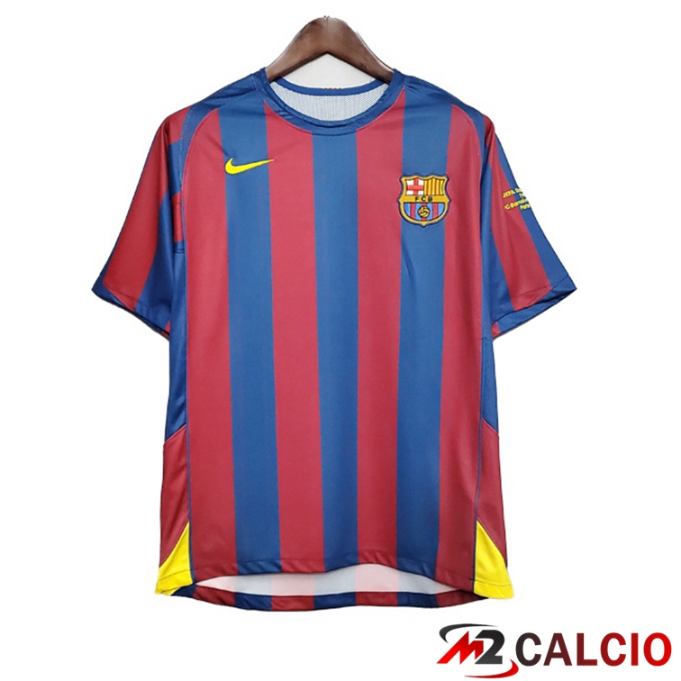 Maglie Calcio Personalizzate,Tute Calcio Squadre,Maglia Nazionale Italiana Calcio | Maglie Calcio FC Barcellona UEFA Champions League Retro Prima Blu 2006