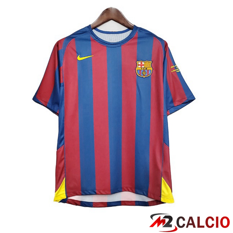 Maglie Calcio Personalizzate,Tute Calcio Squadre,Maglia Nazionale Italiana Calcio | Maglie Calcio FC Barcellona UEFA Champions League Retro Prima 2006