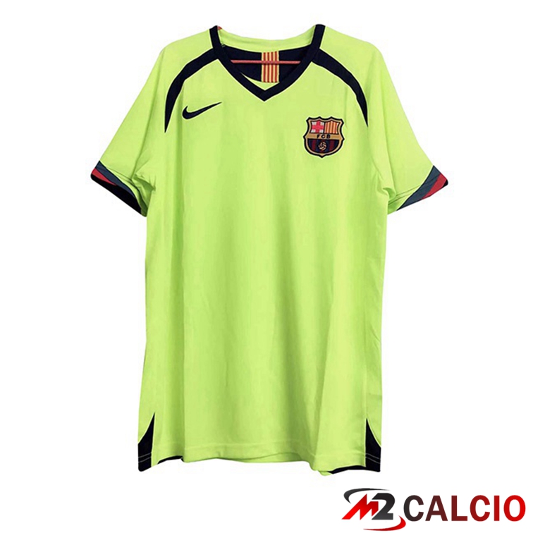 Maglie Calcio Personalizzate,Tute Calcio Squadre,Maglia Nazionale Italiana Calcio | Maglie Calcio FC Barcellona Retro Seconda Verde 2005-2006