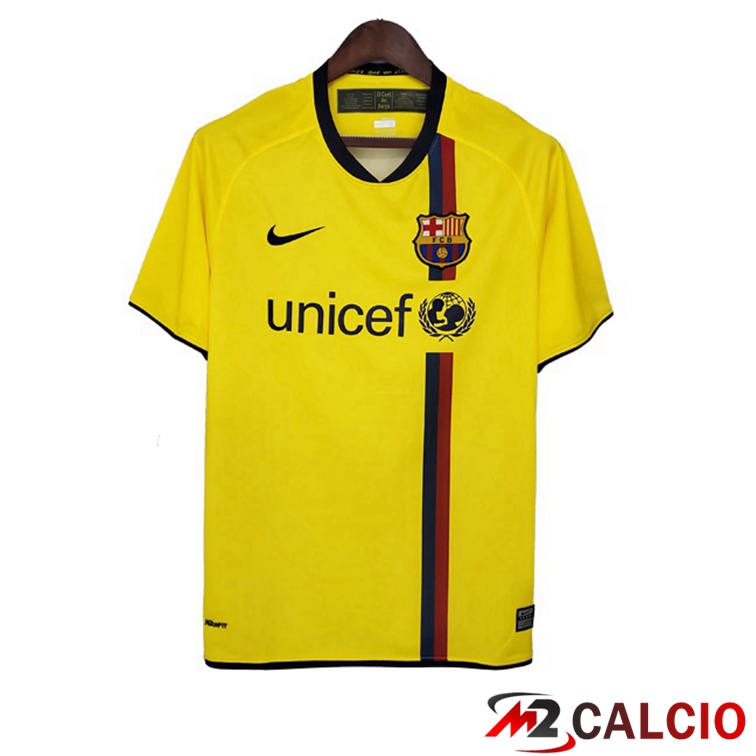 Maglie Calcio Personalizzate,Tute Calcio Squadre,Maglia Nazionale Italiana Calcio | Maglie Calcio FC Barcellona Retro Seconda Giallo 2008-2009