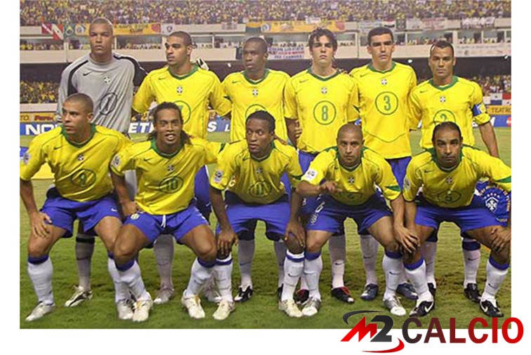 Maglie Calcio Brasile Retro Prima Giallo 2004