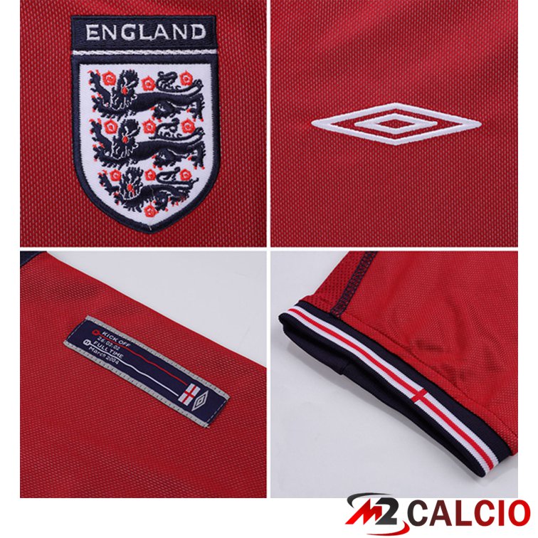 Maglie Calcio Inghilterra Retro Seconda Rosso 2002