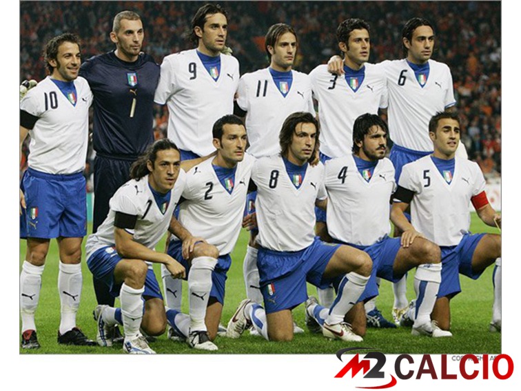 Maglie Calcio Coppa del Mondo Champion Italia Retro Seconda 2006