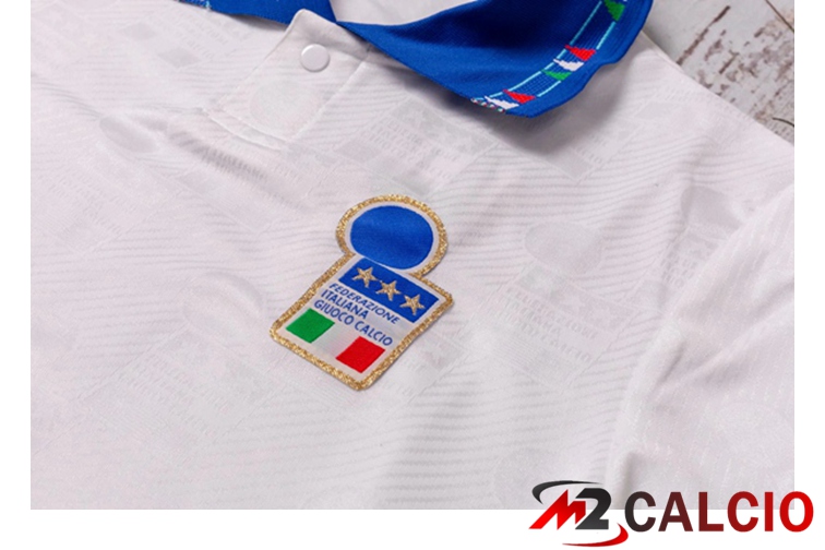 Maglie Calcio Coppa del Mondo Italia Retro Seconda Bianco 1994